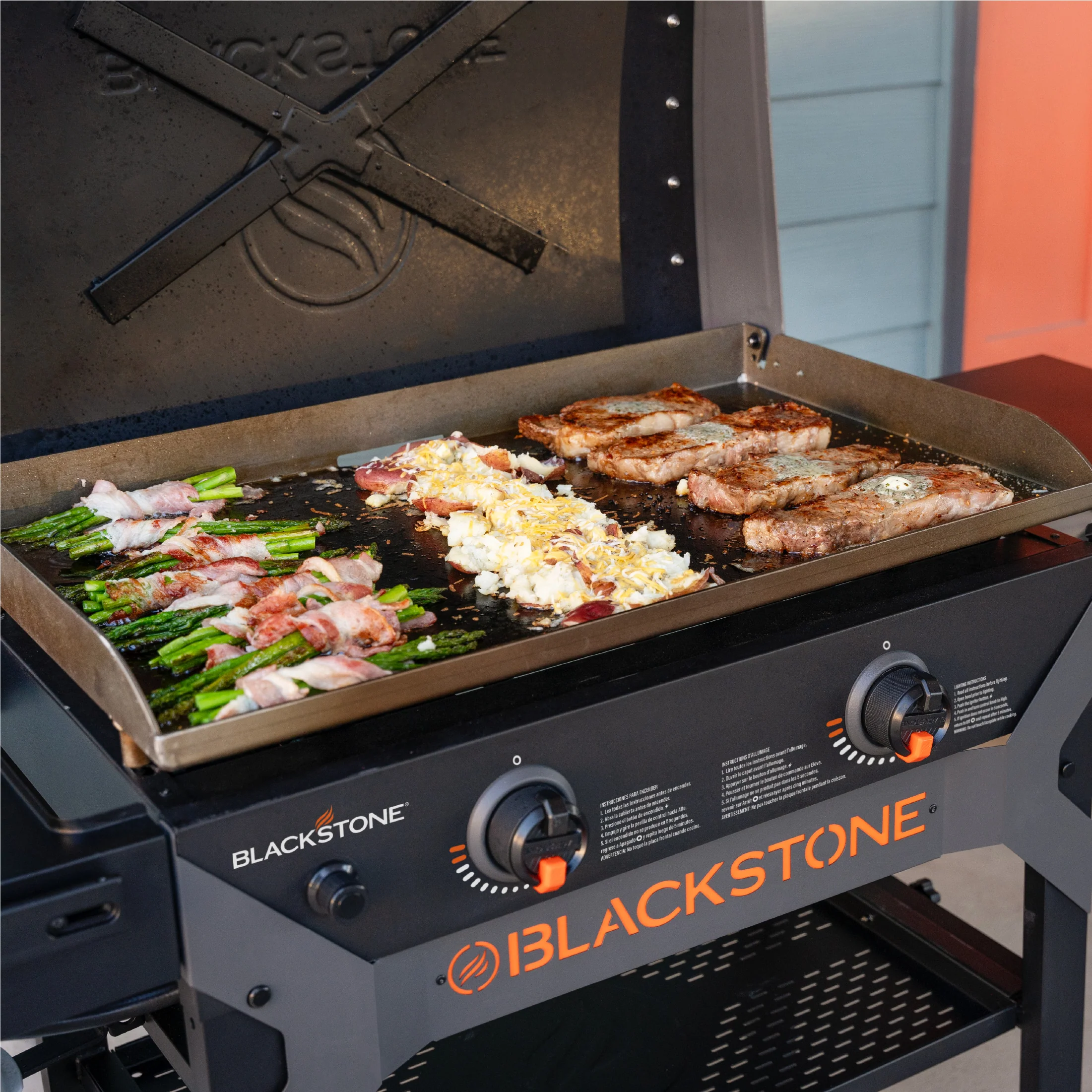 28" Iron Forged Griddle Station with Hood - Image 6